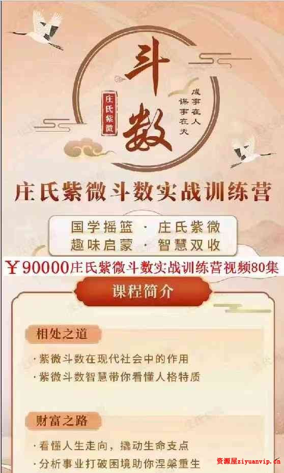 国学摇篮 庄氏紫微斗数实战训练营视频80集1.jpg