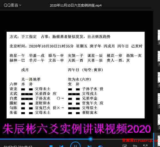 朱辰彬2020年六爻实例讲课视频10集17小时2.jpg