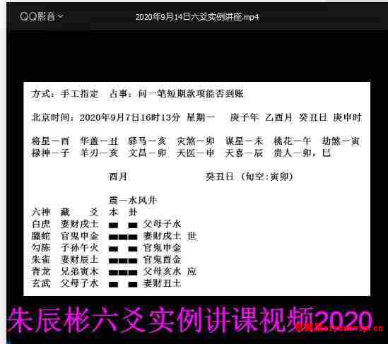 朱辰彬2020年六爻实例讲课视频10集17小时3.jpg